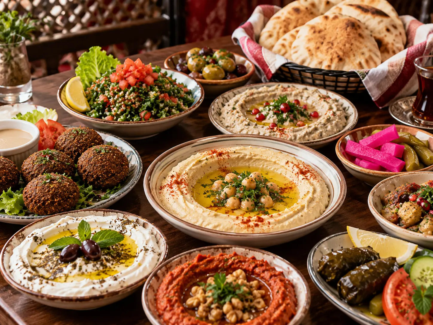 al-basha-mezze-spread-paterson-nj